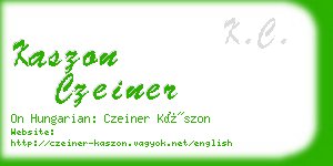 kaszon czeiner business card